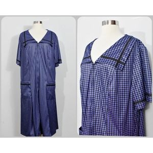 Purple Houndstooth Housedress by Yakko